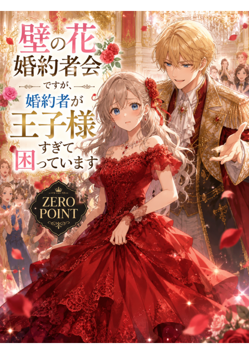 『壁の花婚約者会ですが、婚約者が王子様すぎて困っています』（ZERO POINT） 表紙
