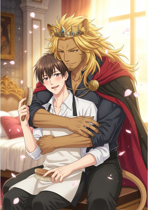 異世界で獣人王の専属トリマーになりました～もふもふライオン王は愛玩動物（俺）に溺愛中～