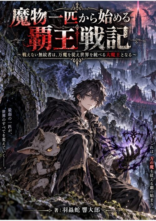 魔物一匹から始める覇王戦記 ～戦えない無紋者は、万魔を従え世界を統べる大魔王となる～