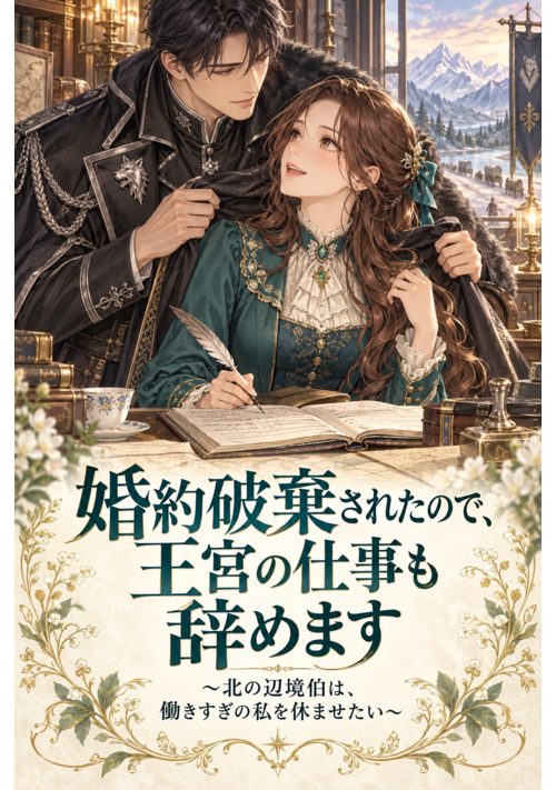 『婚約破棄されたので、王宮の仕事も辞めます～北の辺境伯は、働きすぎの私を休ませたい～』（他力本願寺） 表紙