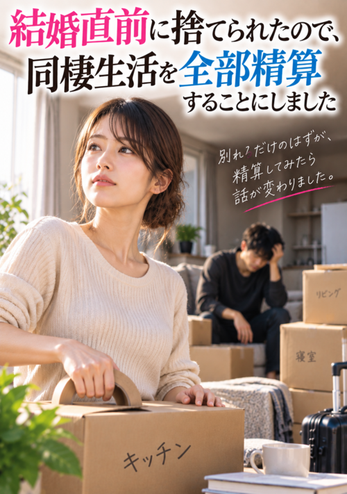 『結婚直前に捨てられたので、同棲生活を全部精算することにしました』（よみなぎ） 表紙