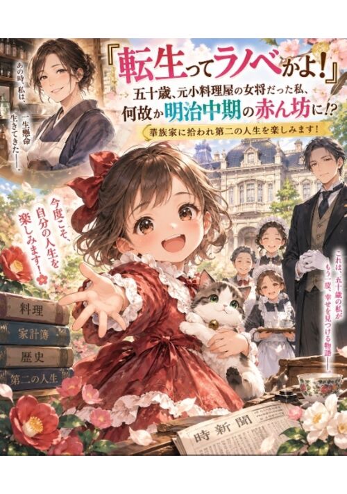 『転生ってラノベかよ！』五十歳、元小料理屋の女将だった私、何故か明治中期の赤ん坊に！？　華族家に拾われ第二の人生を楽しみます！