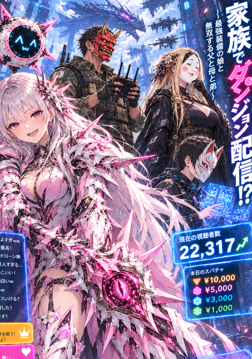 『ソロ配信の娘に「荷物持っといて」と言われたお父さん』 〜画面外で激レアNMをドローン撃破したら、私よりパパとママがバズりました〜 