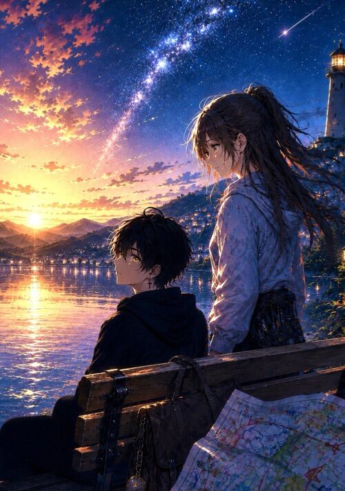 『【完結】夕陽の果ての冒険日記 』（黒井ハナ） 表紙
