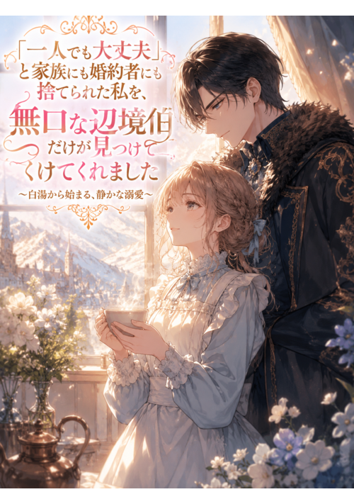 『「一人でも大丈夫」と家族にも婚約者にも捨てられた私を、無口な辺境伯だけが見つけてくれました』（他力本願寺） 表紙