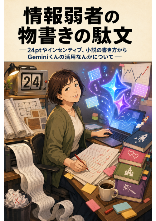 情報弱者の物書きの駄文─24ptやインセンティブ、小説の書き方からGeminiくんの活用なんかについて─