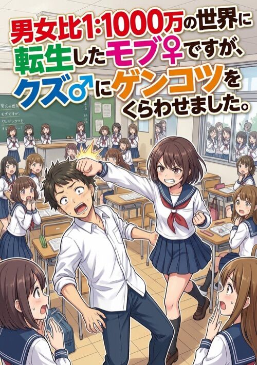 男女比1:1000万の世界に転生したモブ♀ですが、クズ♂にゲンコツをくらわせました。