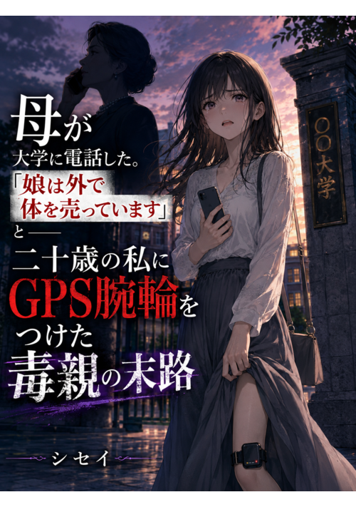 『母が大学に電話した。「娘は外で体を売っています」と――二十歳の私にGPS腕輪をつけた毒親の末路』（熾星） 表紙