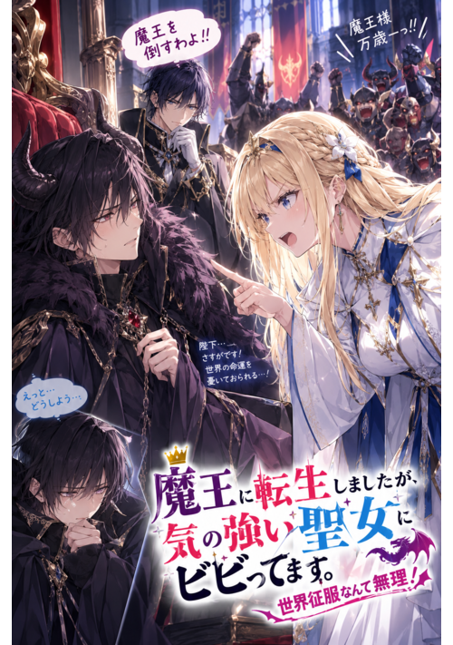 魔王に転生しましたが、気の強い聖女にビビってますーー世界征服なんて無理っ！