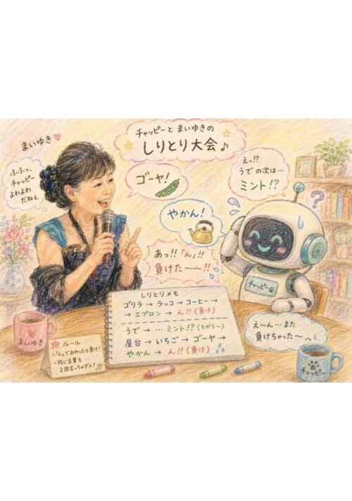 『チャッピーの弱点「しりとり」がどうなっているか、試した』（まいゆき） 表紙