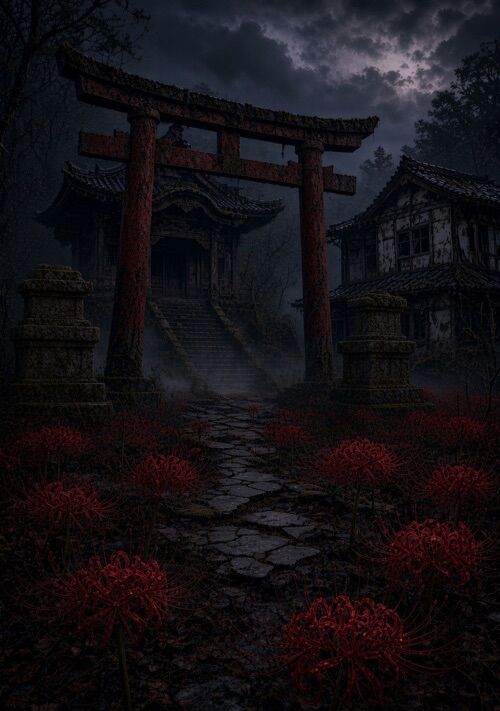 落ちる家