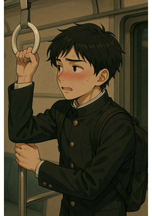 満員電車で痴漢されてしまった俺