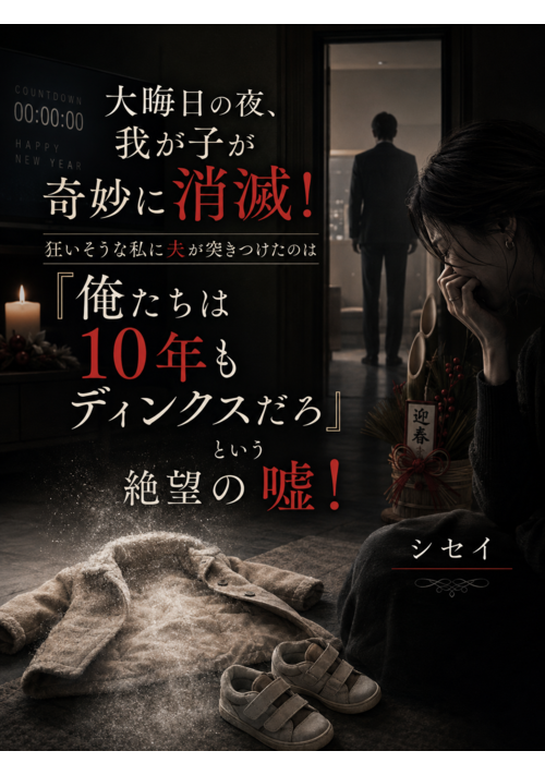 『大晦日の夜、我が子が奇妙に消滅！狂いそうな私に夫が突きつけたのは『俺たちは10年もディンクスだろ』という絶望の嘘！』（熾星） 表紙
