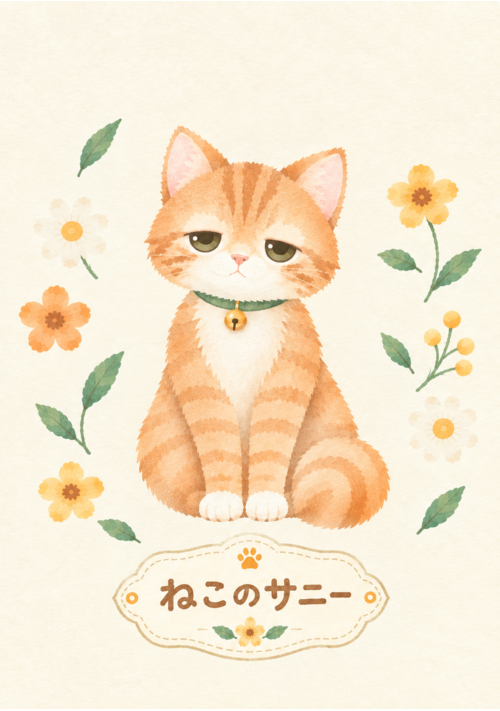 『ねこのサニー』（よこいみさと） 表紙