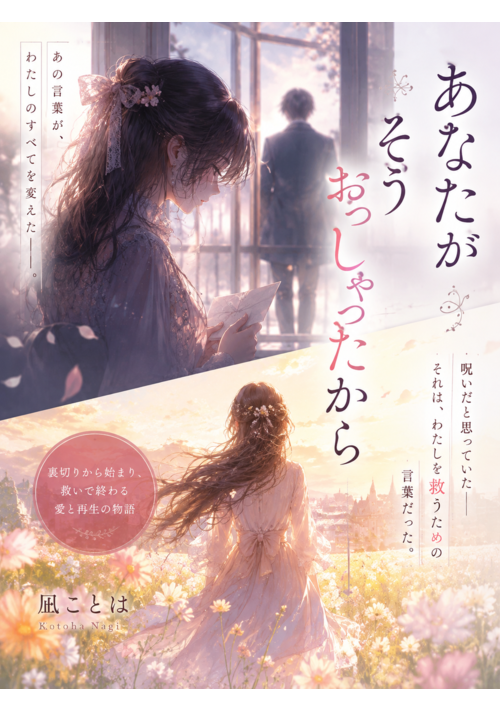 『あなたがそうおっしゃったから。』（凪ことは。） 表紙