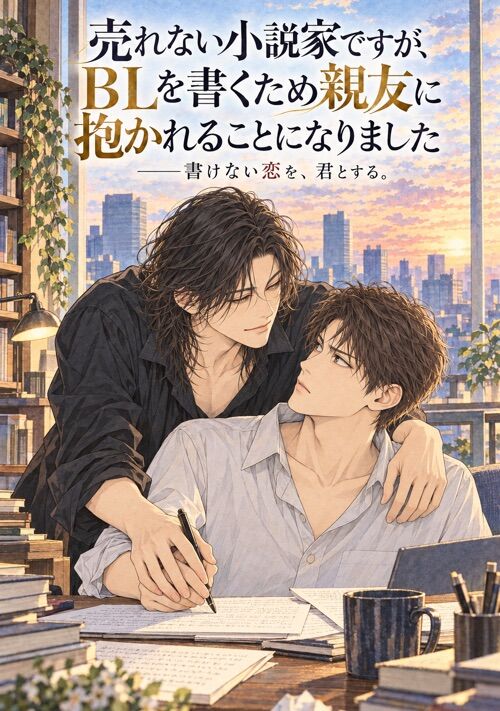売れない小説家ですが、BLを書くため親友に抱かれることになりました─書けない恋を、君とする。