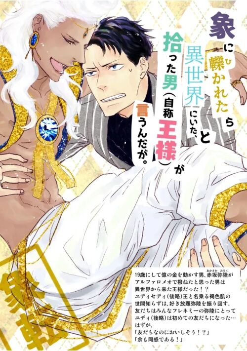 象に轢かれたら異世界にいた、と拾った男（自称王様）が言うんだが。