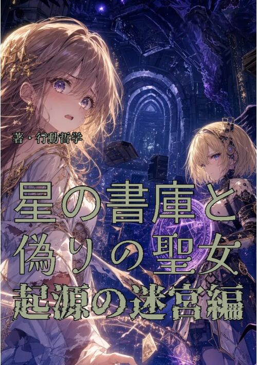 『星の書庫と偽りの聖女　起源の迷宮編』（行動哲学） 表紙