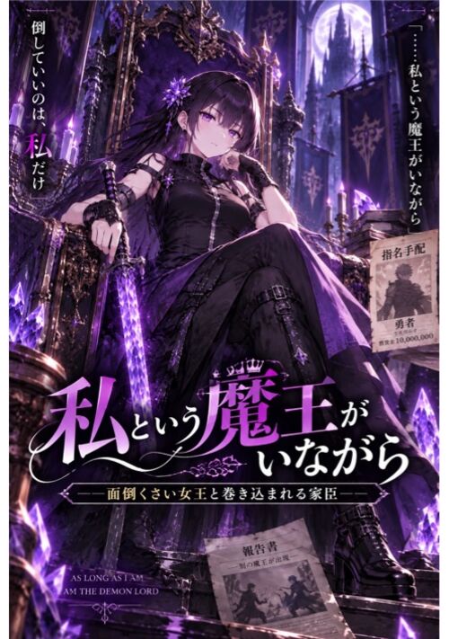 『『私という魔王がいながら』 ――面倒くさい女王と巻き込まれる家臣―― 』（HM） 表紙