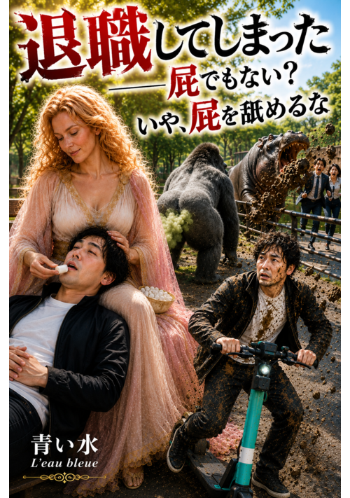 『退職してしまった――屁でもない？いや、屁を舐めるな』（青い水） 表紙