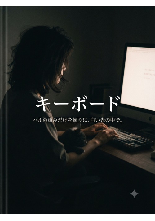『【短編044】 キーボード：ハルの重みだけを頼りに、書いていた。』（マチャオ (Machao)） 表紙
