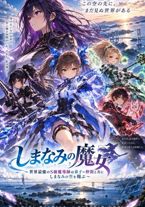 しまなみの魔女〜世界最強のS級魔導師は弟子=仲間と共にしまなみの空を翔ぶ〜