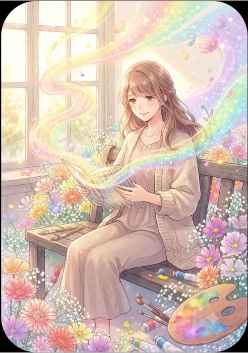 『虹色のパレット ――気ままにつむぐ短編たち――』』（佐倉詩乃） 表紙