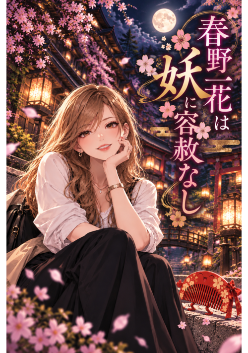 『春野一花は妖に容赦なし』（甘灯） 表紙