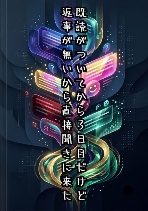 既読がついてから３日目だけど返事が無いから直接聞きに来た