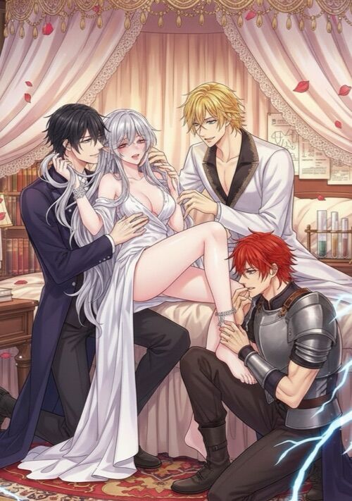 『白銀の令嬢は三人の義兄に淫らに愛される ～火と水と毒の連続殺人事件～【R18】』（E） 表紙