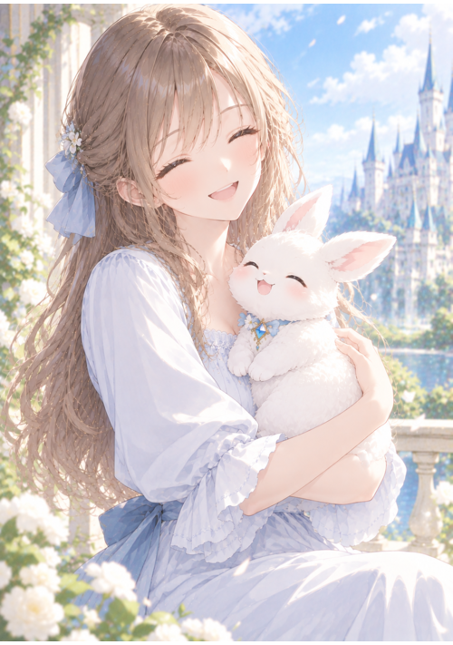 『その白いふわふわの精霊は、望みを全て叶えてくれる！』（新堂　鈴杏子） 表紙