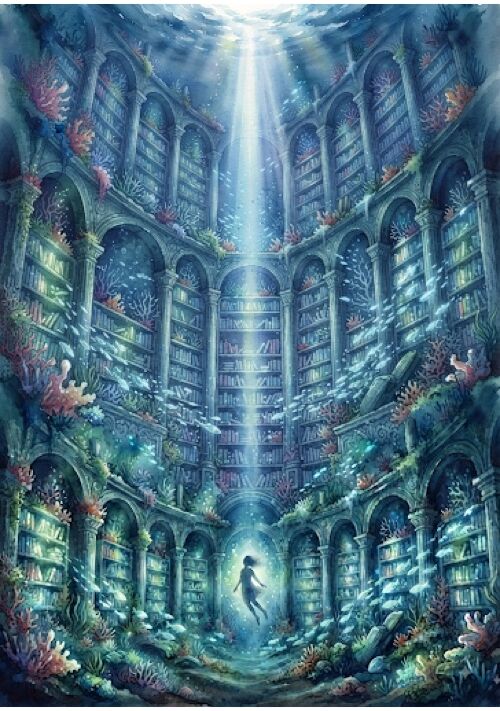 『海の底の図書館』（霧人　イスラエル・ハイム） 表紙
