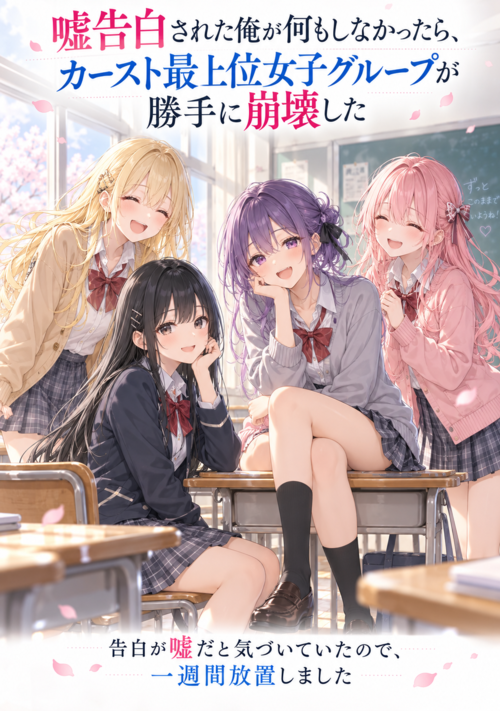 嘘告白された俺が何もしなかったら、カースト最上位女子グループが勝手に崩壊した〜告白が嘘だと気づいていたので、一週間放置しました〜