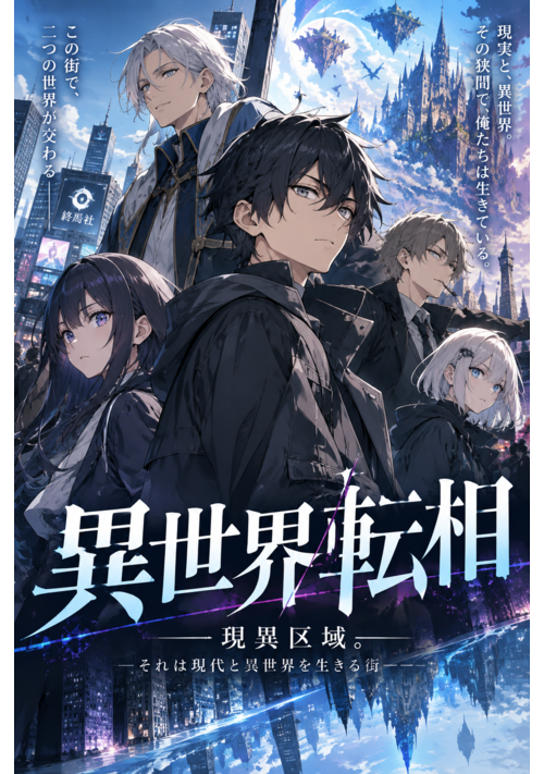 『『異世界転相――現異区域。それは現代と異世界を生きる街――』』（佐武ろく） 表紙