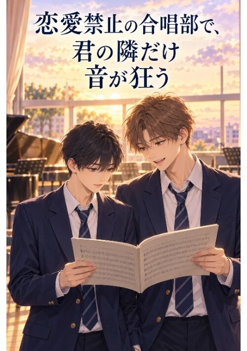 『恋愛禁止の合唱部で、君の隣だけ音が狂う』（南野遥） 表紙