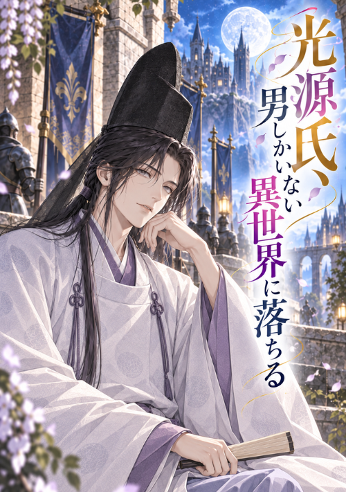 『『光源氏、男しかいない異世界に落ちる』』（天音蝶子（あまねちょうこ）） 表紙