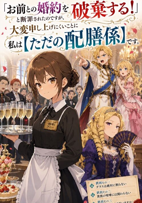 「お前との婚約を破棄する！」と断罪されたのですが、大変申し上げにくいことに私は【ただの配膳係】です。 表紙