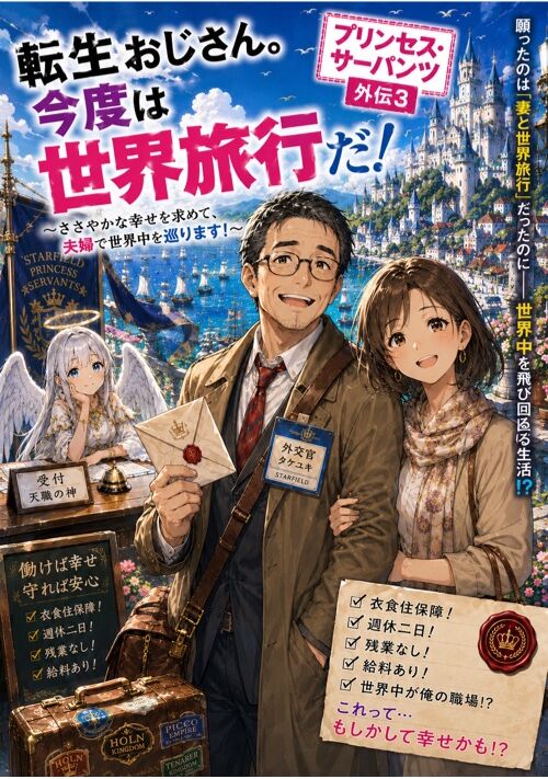 『プリンセス・サーバンツ　すぺしゃる③ ～転生したら妻と異世界を出張することになりました～』（みずほたる） 表紙