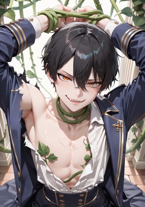 捕食しにきた吸血鬼を捕えてねっとり甘虐わからせ触手調教【魔術師♂×吸血鬼♂】