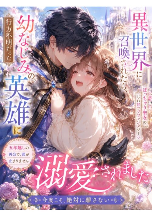 『異世界に召喚されたら、行方不明だった幼なじみの英雄に溺愛されました』（由香） 表紙
