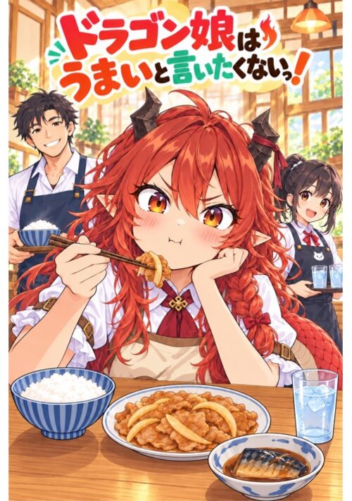 『どらうま！　ドラゴン娘は『うまい』と言いたくないっ！』（紅柄ねこ（Bengara Neko）） 表紙