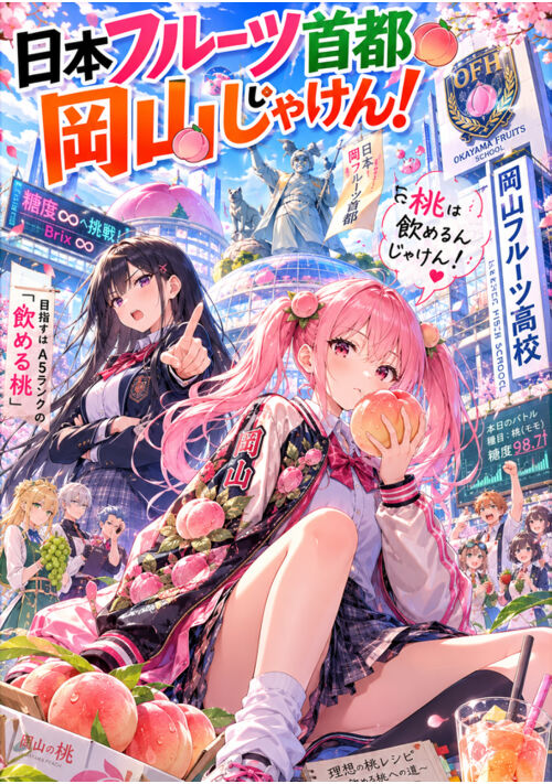 「日本フルーツ首都岡山じゃけん!」