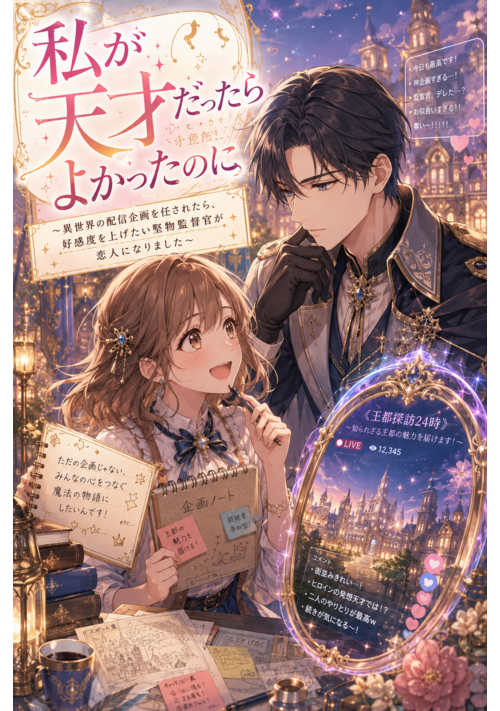 『私が天才だったらよかったのに』～異世界の配信企画を任されたら、好感度を上げたい堅物監督官が恋人になりました～