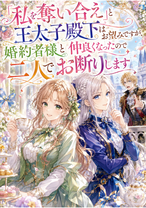 「私を奪い合え」と王太子殿下はお望みですが、婚約者様と仲良くなったので2人でお断りします