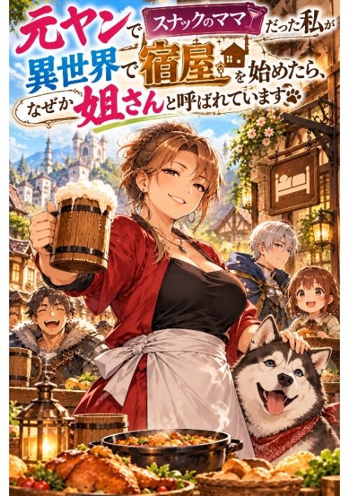 『元ヤンでスナックのママだった私が異世界で宿屋を始めたら、なぜか姐さんと呼ばれています』