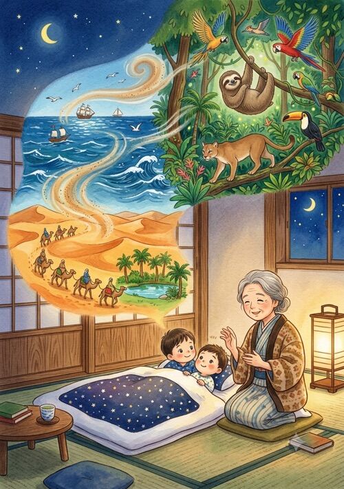 『風のお話〜おばあちゃんが寝る前に語ってくれた小さなお話〜』（霧人　イスラエル・ハイム） 表紙
