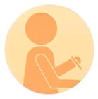 右向き読者
