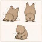 逆立ちのウォンバット